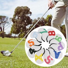 Tasteful 10 x Anti-Tıraşlama Golf Kulübü Headcover Numarası Kafa Kapak Taşıma Renkli Numaraları Koruyun (Yurt Dışından)