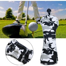 Tasteful Su Geçirmez Camo Deri Golf Ahşap Kafa Örtüsü Headcover Case Guard Fairway (Yurt Dışından)