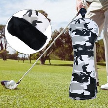 Tasteful Su Geçirmez Camo Deri Golf Ahşap Kafa Örtüsü Headcover Case Guard Fairway (Yurt Dışından)