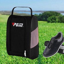 Tasteful Golf Ayakkabı Çanta Cepler Bagaj Fermuarlı Spor Ayakkabı Taşıyıcı Depolama Oyuncu Siyah Pembe (Yurt Dışından)