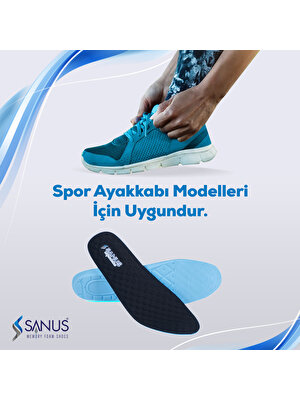 Sanus M900  Visco Memory Foam Anatomik Tek Beden  Tabanlık