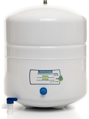Sulook Su Arıtma Cihazı Deposu - Vana Dahil Metal,Antibakterial 2.3 Galon 12 Litre Metal Tank