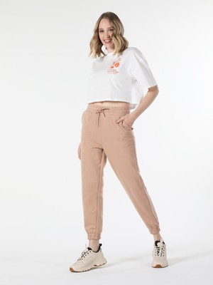 Colin's Comfort Fit Bisiklet Yaka Baskılı Beyaz Kadın Kısa Kol Tişört