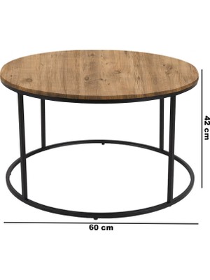 Weblonya Orta Sehpa Dekoratif Yuvarlak Sehpa 5251