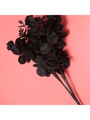 Gorgeous 20 Kafaları Yapay Siyah Okaliptüs Sahte Çiçek Bitki Düğün Parti Dekorasyonu