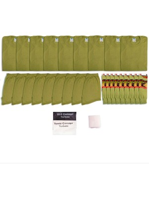 Acemi Bedelli Askerlik Seti 9'lu Yarım Kollu Atlet - Boxer -Çorap Kirli Temiz File