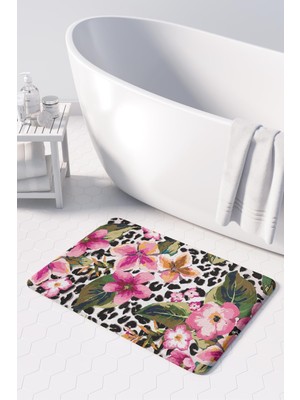 Monnhein  Mikrofiber Banyo Paspası, Kaymaz Taban, Makinede Yıkanabilir, Banyo Halısı (50X80)