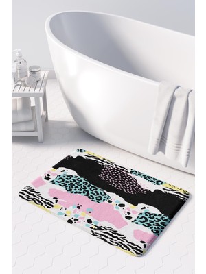 Monnhein  Mikrofiber Banyo Paspası, Kaymaz Taban, Makinede Yıkanabilir, Banyo Halısı (50X80)