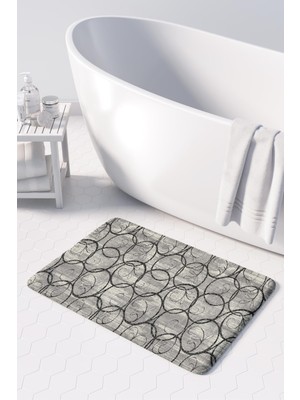 Monnhein  Mikrofiber Banyo Paspası, Kaymaz Taban, Makinede Yıkanabilir, Banyo Halısı (50X80)