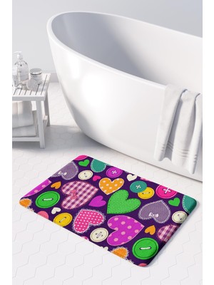 Monnhein  Mikrofiber Banyo Paspası, Kaymaz Taban, Makinede Yıkanabilir, Banyo Halısı (50X80)