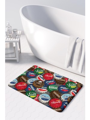 Monnhein  Mikrofiber Banyo Paspası, Kaymaz Taban, Makinede Yıkanabilir, Banyo Halısı (50X80)