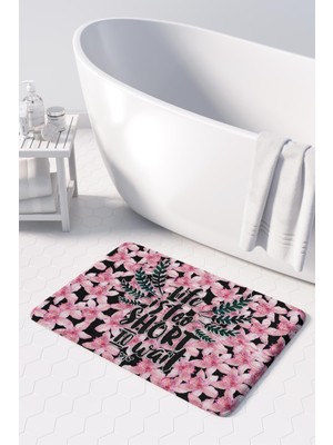 Monnhein  Mikrofiber Banyo Paspası, Kaymaz Taban, Makinede Yıkanabilir, Banyo Halısı (50X80)