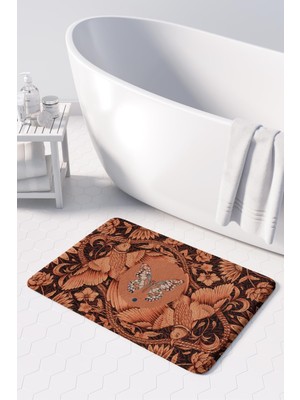 Monnhein  Mikrofiber Banyo Paspası, Kaymaz Taban, Makinede Yıkanabilir, Banyo Halısı (50X80)