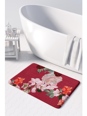 Monnhein  Mikrofiber Banyo Paspası, Kaymaz Taban, Makinede Yıkanabilir, Banyo Halısı (50X80)