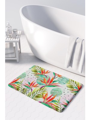 Monnhein  Mikrofiber Banyo Paspası, Kaymaz Taban, Makinede Yıkanabilir, Banyo Halısı (50X80)