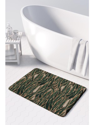 Monnhein  Mikrofiber Banyo Paspası, Kaymaz Taban, Makinede Yıkanabilir, Banyo Halısı (50X80)