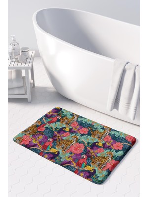 Monnhein  Mikrofiber Banyo Paspası, Kaymaz Taban, Makinede Yıkanabilir, Banyo Halısı (50X80)