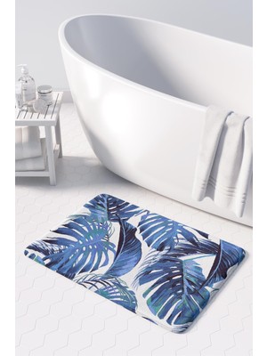 Monnhein  Mikrofiber Banyo Paspası, Kaymaz Taban, Makinede Yıkanabilir, Banyo Halısı (50X80)