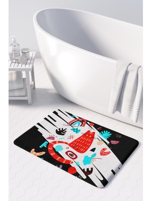 Monnhein  Mikrofiber Banyo Paspası, Kaymaz Taban, Makinede Yıkanabilir, Banyo Halısı (50X80)