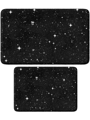 Monnhein 2'li Takım Banyo Paspası, Kaymaz Taban, Makinede Yıkanabilir, Banyo Halısı