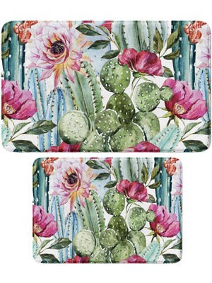 Monnhein 2'li Takım Banyo Paspası, Kaymaz Taban, Makinede Yıkanabilir, Banyo Halısı