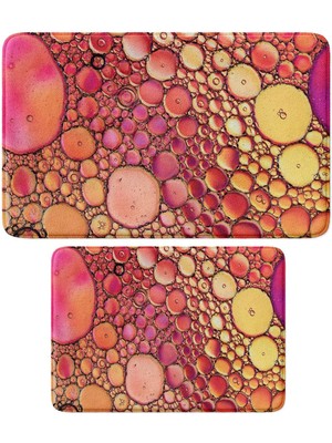 Monnhein 2'li Takım Banyo Paspası, Kaymaz Taban, Makinede Yıkanabilir, Banyo Halısı