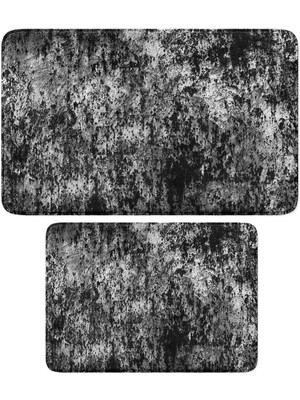 Monnhein 2'li Takım Banyo Paspası, Kaymaz Taban, Makinede Yıkanabilir, Banyo Halısı