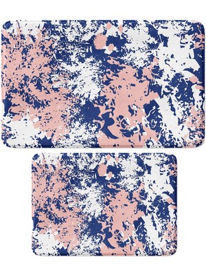 Monnhein 2'li Takım Banyo Paspası, Kaymaz Taban, Makinede Yıkanabilir, Banyo Halısı