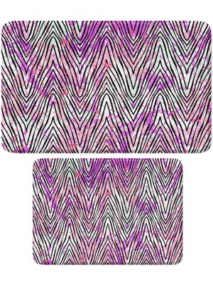 Monnhein 2'li Takım Banyo Paspası, Kaymaz Taban, Makinede Yıkanabilir, Banyo Halısı