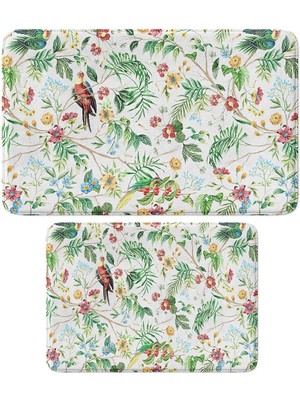 Monnhein 2'li Takım Banyo Paspası, Kaymaz Taban, Makinede Yıkanabilir, Banyo Halısı