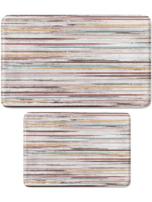 Monnhein 2'li Takım Banyo Paspası, Kaymaz Taban, Makinede Yıkanabilir, Banyo Halısı