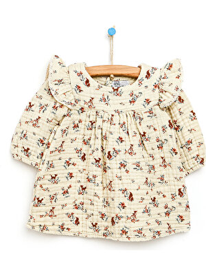 Hello Baby Hellobaby Basic Kız Bebek Müslin Çiçekli Elbise