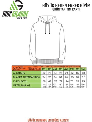 Mocgrande Büyük Beden Unisex Kapüşonlu 3ip Sweat 11701 Siyah