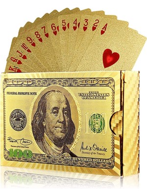 Weather Forecast Gold Dolar Iskambil Kağıdı Plastik Su Geçirmez Oyun Kağıdı CIN383SR