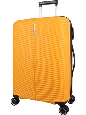 Bagacar Ultra Light Kırılmaz Silikon Büyük Boy Valiz Sarı