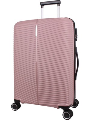 Bagacar Ultra Light Kırılmaz Silikon Orta Boy Valiz Pudra