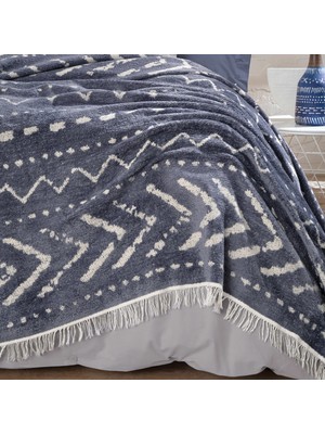 Yataş Bedding Cora Tek Kişilik Yatak Örtüsü - Indigo