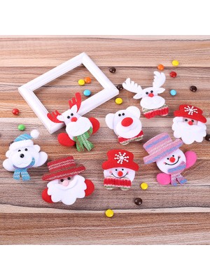 Cloud 8pcs LED Yılbaşı Flash Broş Pin Yılbaşı Baba Geyik Snowman Broş Çocuklar Için Hediye Parti Favors