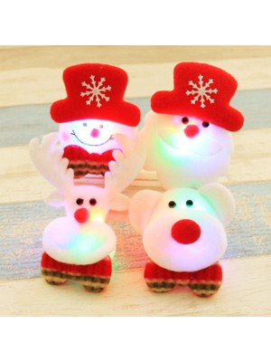 Cloud 8pcs LED Yılbaşı Flash Broş Pin Yılbaşı Baba Geyik Snowman Broş Çocuklar Için Hediye Parti Favors