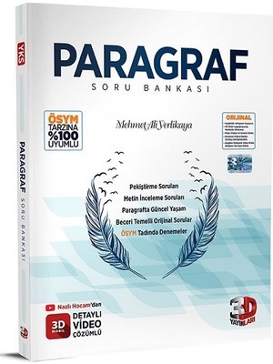 3D Yayınları 2023 Paragraf Soru Bankası