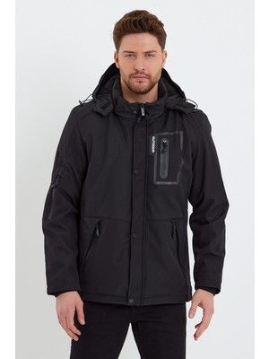 Rodi Kapüşonl Çıkabilir Cep Detaylı Içi Kürklü Softshell Mont RD23KE002758