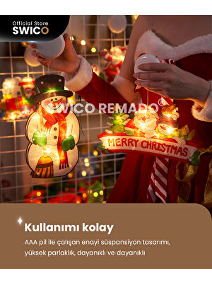 Swico Remado Vantuz Kancalı Noel Pencere Asma Işıkları (Yurt Dışından)