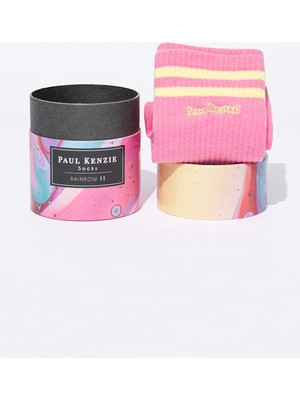 Paul Kenzie Motley Socks Unisex Nakışlı Uzun Tenis Çorap - Rainbow 2