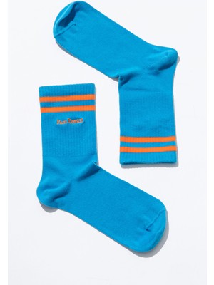 Paul Kenzie Motley Socks Unisex Nakışlı Uzun Tenis Çorap - Rainbow 6