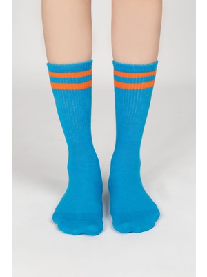 Paul Kenzie Motley Socks Unisex Nakışlı Uzun Tenis Çorap - Rainbow 6