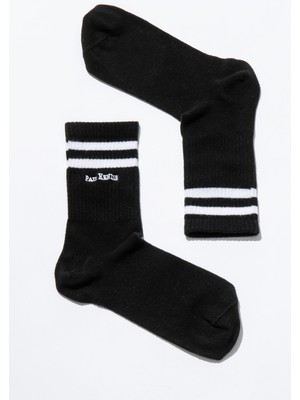 Paul Kenzie Motley Socks Unisex Nakışlı Uzun Tenis Çorap - Shadow