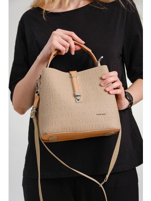 Just Polo Baskı Desenli Özel Seri Çanta Cüzdan Kombini 4002-GD