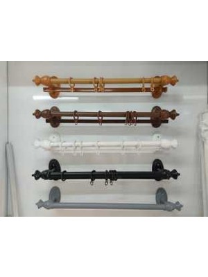 Mge Home Ahşap Rustik Perde Askısı Meşe Renkli Yüksek Kalite Korniş Modern Tasarım