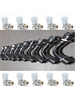 Tds Ötüken Köşe Radyatör Vanası + C Bağlantı Dirseği