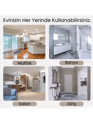 Jobal Banyo Kaymaz Kaydırmaz Su Emici Paspas Hızlı ve Çabuk Kuruyan Abdest Paspası